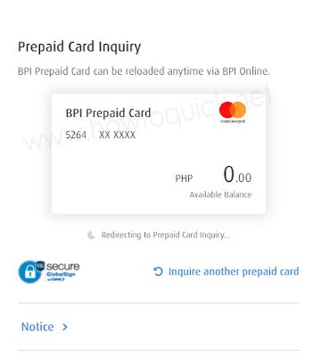 prepaid card balance enquiry